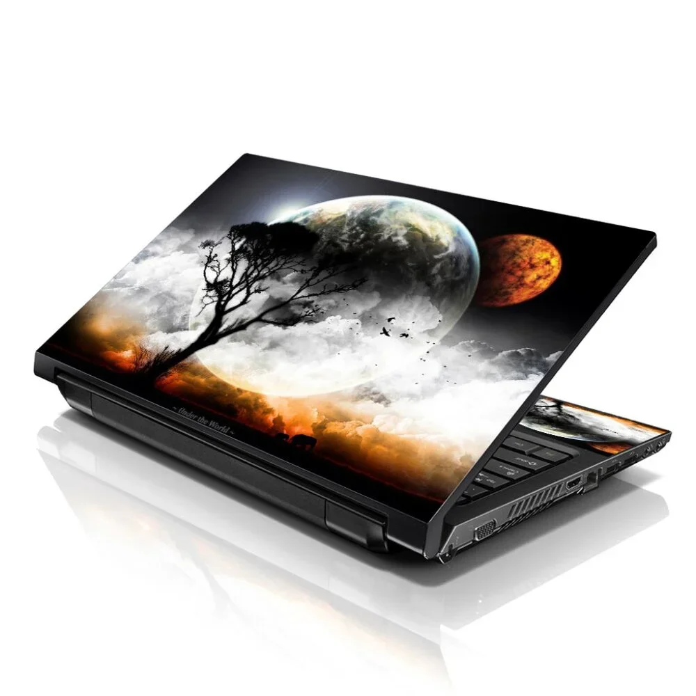 LSS 15.6 & 17.3 Inches Laptop Notebook Skin Sticker Decal-Earth and Moon Eclipse